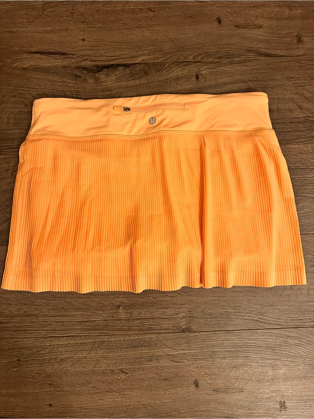 lululemon athletica Peach-Orange Pleated Skater Skirt